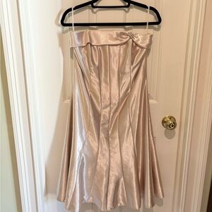 Jessica McClintock Strapless dress with Jewel detail